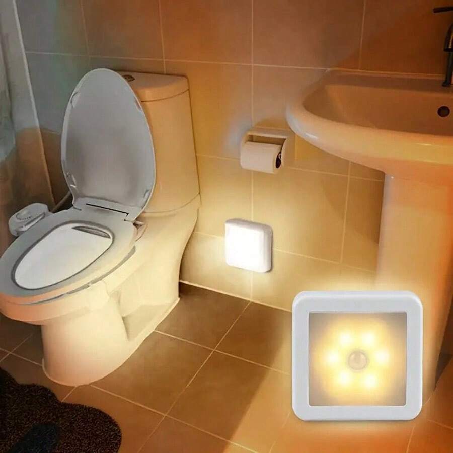 1/3/6pcs Smart Motion Sensor LED Night Light, Staircase Bedside Sensor Night Light, Wardrobe Closet Sensor Light, Bathroom Sensor Light,Cabinet Light - 白色 - 查看 1