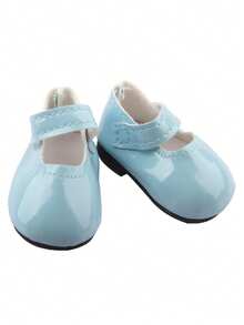 1 Pair Solid Color Doll Shoes, Dolly Style Flats Suitable For 14-Inch Reborn Baby Dolls, Girls, Students, Birthday Gifts, Holiday Toys, Children Doll Accessories, Party Favors