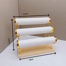 Lyxigt smyckesställ för klockor, armband, armband och accessoarer, guldfärgat för kvinnor, förvaringsorganisatör, resetillbehör, tillbaka till skolan, studenthem - Multifärgad - Visa 11