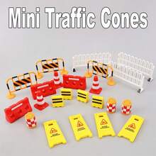 9pcs/Set Construction Theme Mini Traffic Cones & Road Warning Signs For Birthday Cake Toppers Or Party Favors,Birthday Decorations - Multicolor - View 6