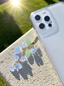 1 件百合花形手机挂绳，夏季度假手机/相机挂绳创意设计 - 彩色 - 查看 4