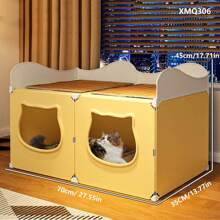 Cat Bed Enclosed Cat House Litter Cat Nest House Washable For Kittens, Suitable For All Seasons