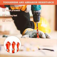 10pcs Ultimate Heavy Duty Drill Bit Set - Hard Alloy Tip 6/8/10/12mm Suitable For Hard Metals, Steel, Ceramic Tiles, Concrete, Glass, Bricks, And Wood