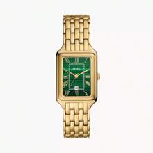 Fossil Reloj Fossil Raquel de cuarzo para mujer, acero inoxidable, tres manecillas, serie cuadrada, caja de acero inoxidable y cubierta de cristal, diámetro de 26 mm.