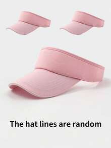 3 件装运动遮阳帽可调节空顶棒球帽，男女皆宜