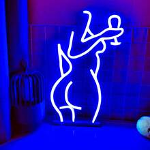 1 件霓虹灯火焰、火箭、牛头、外星人、欢迎霓虹灯，电池或 USB 供电 LED 装饰灯，11x7.36x0.7 英寸（28x18.7x1.8 厘米），适用于桌面、墙面装饰、游戏室、女孩卧室、宿舍、酒吧、庭院、露营、周年纪念、情人节生日派对、节日礼物、万圣节、圣诞节 - 白色 - 查看 41