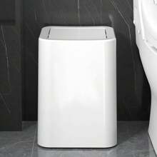A Lidded Trash Can With An Inner Bucket, Large-Capacity Deodorizing Sealed Garbage Bin For Kitchen, Living Room, And Bathroom Use, Powder Coating Surface Treatment, Suitable For Indoor Use Only, Bathroom Waste Basket, Elegant Waste Container,Garbage Bin, Household Swing Lid Toilet, Living Room, Office, Highly Attractive Paper Basket, Bathroom, Kitchen, Garbage Bin