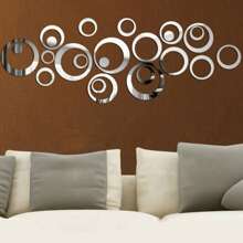 24 Pcs Wall Stickers Acrylic Circle Mirror Removable Round Dots Mirror Wall Decoration Wall Decals Murals For Home Living Room Bedroom Decor Wall Mirror Mirror For Room Home Decor Bathroom Decor Living Room Decor