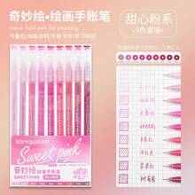 6pcs/9pcs Set Gradient Color Pens/Highlighters By Langer, 0.5mm Tip, Transparent Barrel, Suitable For Drawing, Marking, Student Notes, Handbook Making, Office, School Supplies, Back To School Season - Multicolor - View 15