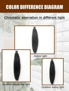 1-2 件装 26 英寸黑色 DIY 编发接发 | 女士合成 Yaki 直发耐热蓬松马尾 | 适合万圣节、圣诞节、节日派对 - 黑色 - 查看 7