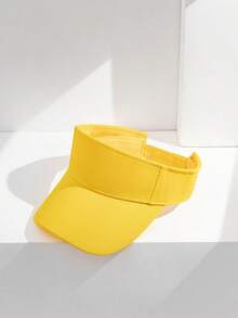 1pc Unisex Casual Solid Color Visor Hat, Suitable For Outdoor Sports, Leisure Activities, Daily Wear - Multicolor - View 19