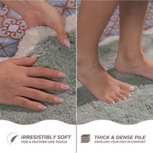 Bathroom Rug Bath Mats For Bathroom  Sage Green Bath Rug | Bathroom Mats Or Bathtub Mat For Shower Accessories | Absorbent Rug Or Scallop Bath Room Runner Rugs - Forest Sage - View 4