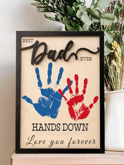 1Pc Wooden Father's Day Sign | Freestanding Dad Sign | Father's Day Gift | Meaningful Gift For Dad | Gifts For Grandpa | Gifts For Papa | Wooden Sign | Custom Dad Keepsake