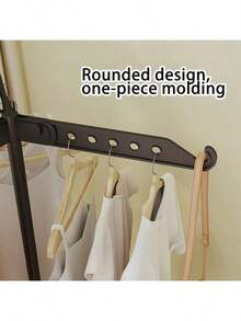 1 件 360 度可旋转折叠晾衣架 - 独立节省空间收纳架，带挂钩，耐用塑料多功能收纳，适用于卧室、厨房、阳台、室内外使用，多用途衣架，现代实用的设计