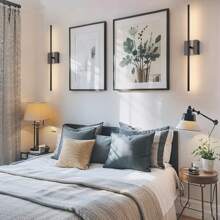 Lámpara de pared inalámbrica y recargable por USB, regulable mediante control remoto, con 3 temperaturas de color, apta para sala de estar, dormitorio, gabinete de TV, entrada