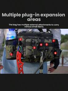 Waterproof Fishing Waist Pack – Multi-Function Lure Tackle Bag With Detachable Rod Holder & 20L Capacity (Hands-Free Design For Kayak/Bank Fishing)