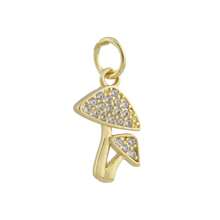 1 pieza Nuevo accesorio de joyería minimalista y creativo de cobre: Accesorio para copa de vino, seta, colgante DIY, pulsera, tobillera, collar, pendientes, dije para bolso