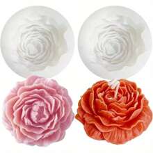 1pc Peony Flower Silicone Candle Mold, Suitable For Making 3D Floral Scented Candles, Plaster Fragrance Stones, Resin Crafts And More, Ideal For Home Decor, Mother's Day Gifts, Holiday Gifts, Atmosphere Parties