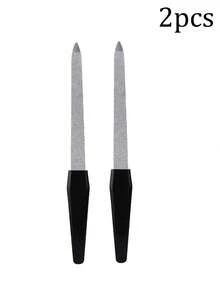 3Pcs/Set Sanding Nail File Double Sided Washable Manicure Pedicure Thick Toenail Fingernails Buffer Metal Nail Files Emery Board For Home And Professional Use - Multicolor - View 9