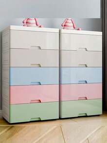 Drawer Cabinet Storage Rack, Home Use Baby Wardrobe Organizer Chest For Clothes Toys Snacks - Multicolor - View 2