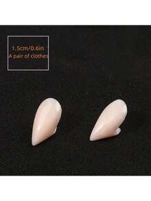 1 Set Halloween Decorative Vampire Fangs, Teeth Costume Props, Zombie Makeup Party Accessories - White - View 6