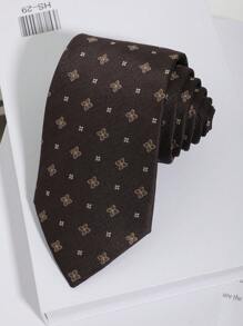 1pc Men's Fashion Floral Jacquard Pattern Necktie, Suitable For Suit, Formal Attire, Business, Wedding, Casual Occasions Men Necktie