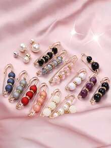 16 chiếc ghim thắt eo nhiều màu sắc dành cho nữ, phụ kiện quần áo có thể điều chỉnh (không có túi đựng) phụ kiện trường học văn phòng áo sơ mi áo khoác trang sức Giáng sinh Halloween ghim quần áo quà tặng giáo viên dễ thương vui nhộn - Nhiều màu - Xem 6