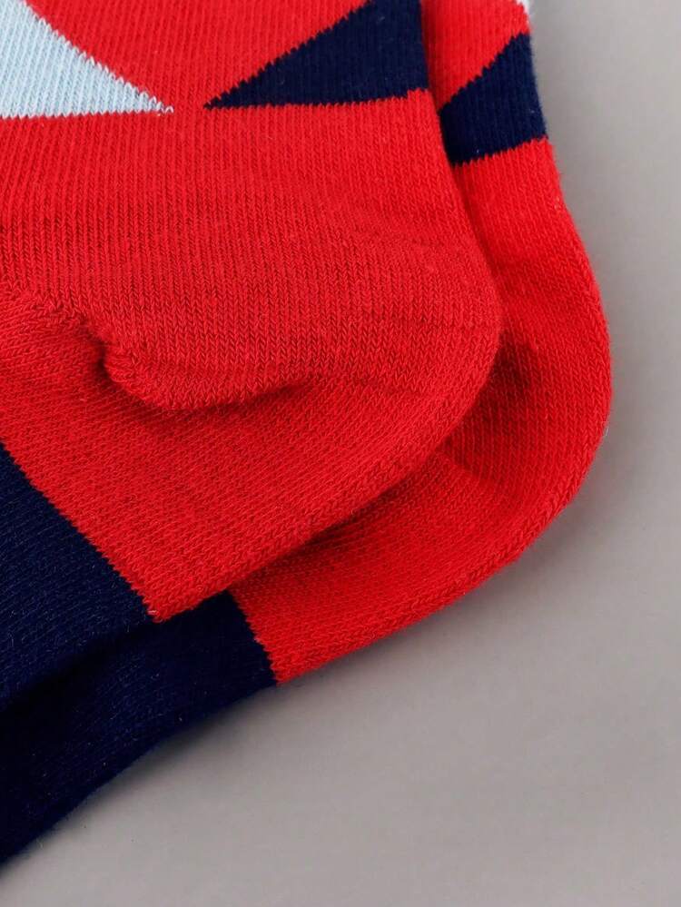 3/6 双随机男士多色中筒袜，趣味十足、疯狂新颖、酷炫的日常生活袜子，男士礼物，秋季袜子 - 彩色 - 查看 3