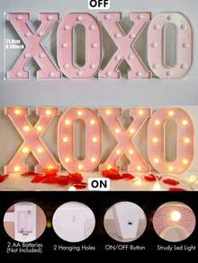 1 pezzo Lettera luminosa a LED rosa brillante, luce notturna a batteria con alfabeto inglese e numeri, luce calda, ottima per proposte, decorazioni per matrimoni, regali di Natale, camere da letto di ragazze, hotel, feste, decorazione di ristoranti, compleanni, matrimoni e Natale