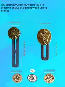 1/3/5pcs Denim Waist Extender, Adjustable Waist Buckle; Denim Waist Extender, Random Style & Color, No Sewing Required, Easy To Use, No Tools Needed, Perfect Elastic Fit, Extends Length 0.71 Inches - Multicolor - View 11