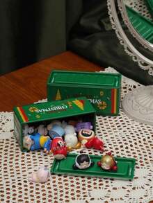 1pc容器收纳盒金属微缩模型展示盒储物展示盒精美收纳盒可堆叠收纳盒家用卧室收纳盒办公桌展示盒 - 彩色 - 查看 4