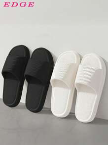 Pantuflas de verano universales para hombre y mujer, de EVA, con diseño de color liso, excelente transpirabilidad, cómodas, antideslizantes, ideales para la ducha o el baño. Ligeras y cómodas. Sandalias para mujer, zapatos de mujer, sandalias blancas, sandalias negras, pantuflas de casa para mujer.