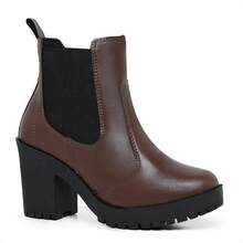 Women Ankle Boots & Booties - 巧克力棕 - 查看 3