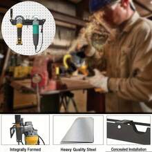 双槽角磨机支架，角磨机支架/支架，带线架，壁挂式支架，用于存放电动工具，适用于切割和抛光机、车库、车间、家庭