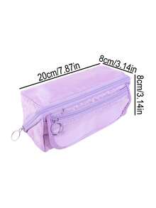 1 New Creative Large Capacity Learning Pencil Case With Multifunctional Desktop Organization And Storage Stationery Box For Boys And Girls To Study And Work, Portable Pencil Case For Learning, Gift Giving,Pencil Pouch,School Bag, School Supplies,Back To School - Multicolor - View 2