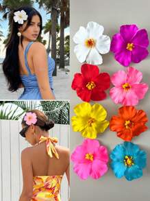 1/8 Stücke Plumeria Hawaii Blumen Haarclips, modische Damen Sommer künstliche Blumenspangen, geeignet für Strandparty, Hochzeit, Feiertage, Muttertag, Schulanfang, Haarzubehör, Klemmclips, Haarspangen, Haarklammern