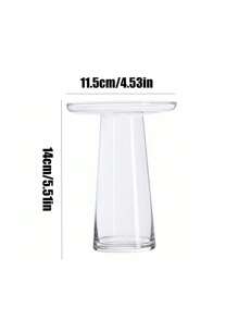 1 件装 T 型玻璃花瓶简约家居装饰水培干花花盆