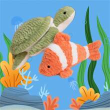 潮汐海洋毛绒玩具，柔软蓬松的毛绒动物，小丑鱼/鲨鱼/章鱼/龙虾/海龟，非常适合房间装饰、汽车配件、教室展示、儿童生日礼物、万圣节、感恩节和圣诞节礼物。