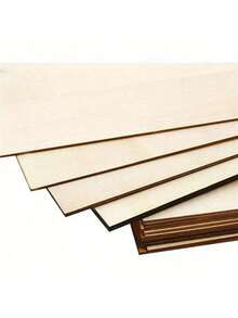 5/12/26pcs 6x4in Plywood Craft Sheets: Versatile & Precise For DIY, Wood Burning, CNC Projects - Wooden