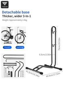 TOSUOD TOSUOD 3 w 1 (parkowanie, naprawa, stojak) pionowy stojak do konserwacji rowerów - stojak na rowery w kształcie litery L, stojak parkingowy podłogowy (do zawieszenia pionowego i poziomego), wewnętrzny garaż, stabilny stojak na koła, stojak do konserwacji, rama górska