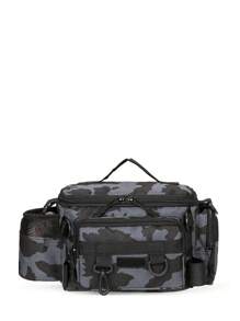 Multi-Function Lure Bag: 3-Way Carry (Shoulder/Crossbody/Waist). Specialized Storage For Fishing Rods & Tackle. Large Capacity. Essential Outdoor Gear For Anglers.