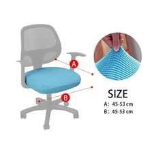 Funda protectora para asiento de ordenador de oficina, funda de asiento dividida elástica, Universal, antipolvo, gruesa, 1 pieza, 2024 7GAX - Blanco - Ver 19