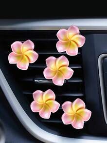 5件套汽车空调出风口装饰品，包括花卉装饰品，汽车空调出风口装饰品 - 彩色 - 查看 8