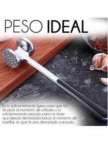 Meat Tenderizer Hammer Mallet Stainless Steel Utensils - Silver - View 3