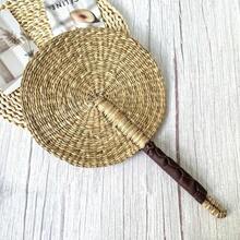 1pc Round Handwoven Colorful Fan, 9.84 Inch Width/14.95 Inch Length, African Elements Wall Decor Hanging Fan, Summer Beach Travel Hand Fan - Multicolor - View 10