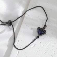 1 pieza Brazalete ajustable vintage de estilo gótico con diseño de rosa con espinas, corazón sagrado de Jesús y cruz, para mujer como regalo de fiesta de Halloween