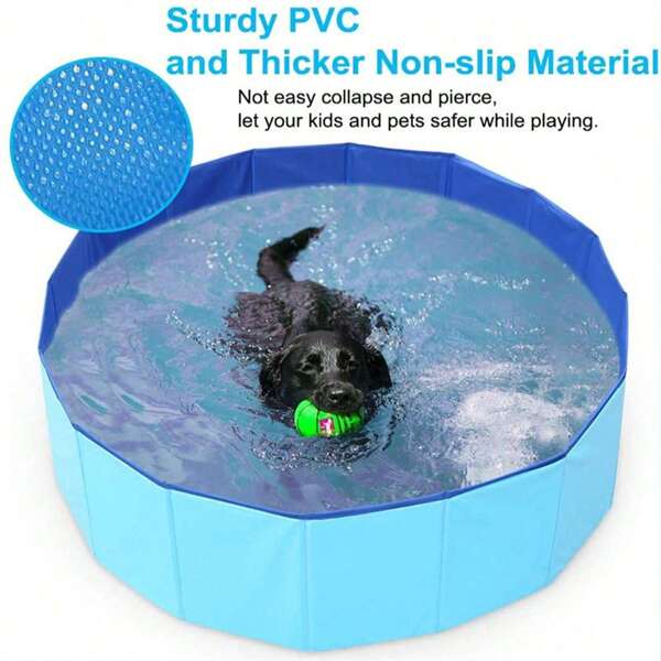 Dog Summer Cooling Accessory! Foldable Pool, Easy Set Up Water Fun Park