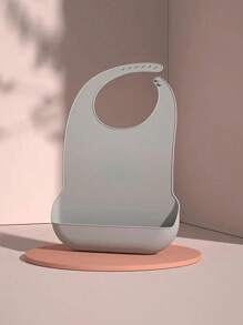 1Pc, Kitchen Adult Bibs For Men, Women, Silicone Food Bib, Elderly Silicone Adjustable Bib, Washable Adult Bibs With Crumb Catche, Eating Large Adult Feeding Bib, Waterproof Three-Dimensional Dirty Food Bib, Saliva Pocket Free Wash, Accessories,Bag,Organizer,Storage