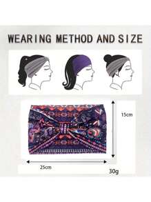 1 pièce Bandeau imprimé pour femme Style bohème, bandeau rétro à design torsadé pour la Saint-Valentin, bandeau antidérapant et confortable avec nœud, accessoire de cheveux élégant pour femmes, adapté pour un usage quotidien, décontracté, sportif, randonnée, yoga, fête, navette, vacances, lavage du visage, maquillage, coiffure, mariage, demoiselle d'honneur, idéal pour la fête des mères, la remise des diplômes, l'anniversaire