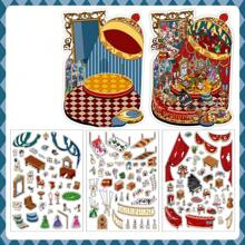 4pcs 2.5D Large Size Business Open Series Decorative Stickers, Suitable For Scrapbooking,School Supplies,Back To School